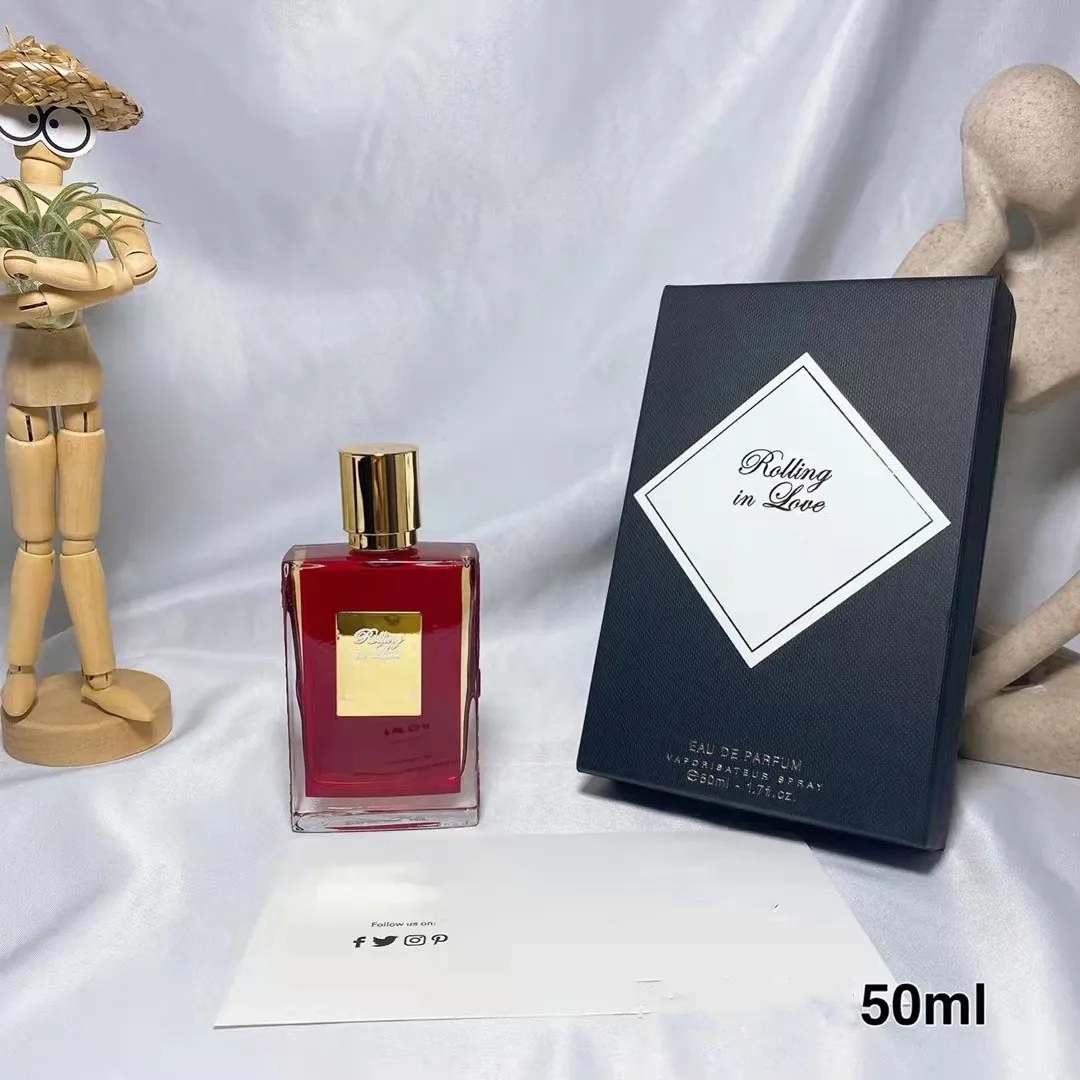 O mais recente perfume por atacado para homens rolando em amor spray de longa duração alta fragrância 50ml venha com entrega rápida