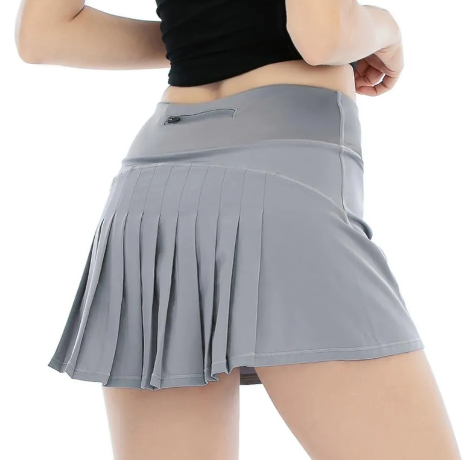 LuYogaSports Womens Low Rise Tennis Skirt Quick Drying, Double