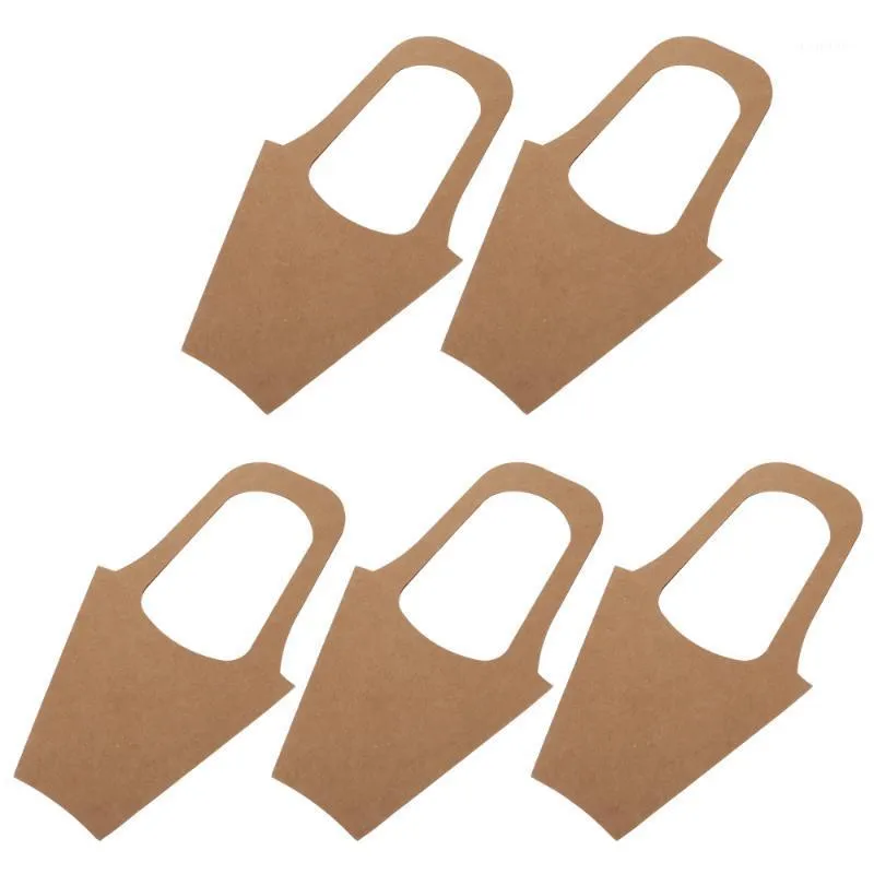 Cadeau cadeau 5pcs kraft papier fourre-tout sac bouquet emballage sacs d'emballage de fleurs