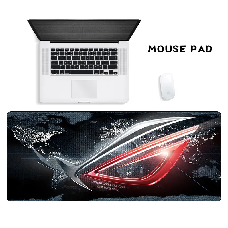 Grande Mousepad ASUS ASUS República de Borracha de Borracha dos Gamers Mouse Pad Mouse Pad Laptop Mesa Mesa CSGO DOTA Teclado Almofada