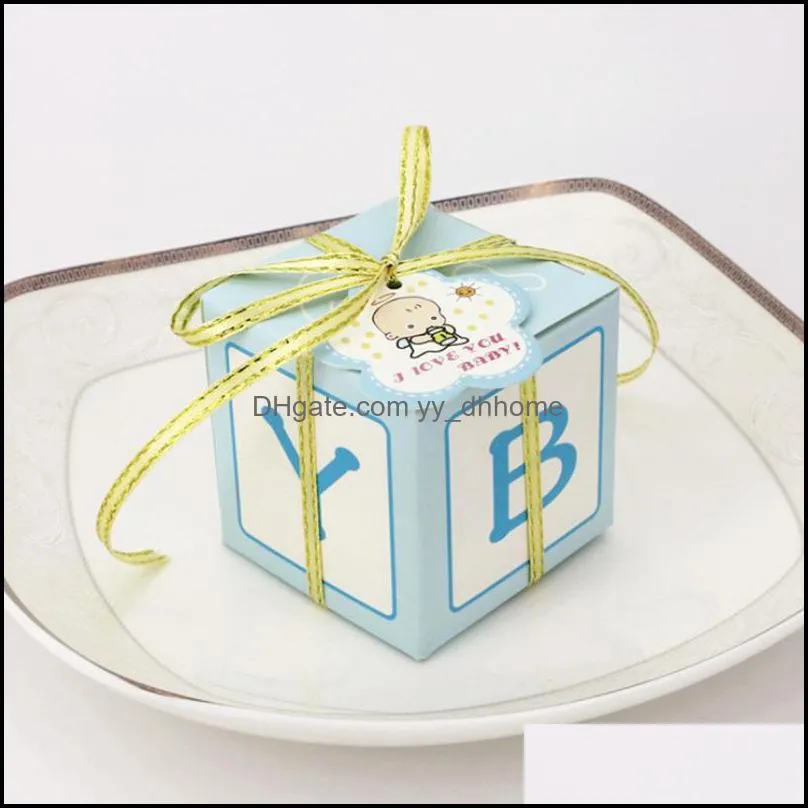 Gift Wrap 12x Laser Cut Cake Candy Boxes With Ribbon Wedding Favor Baby Shower