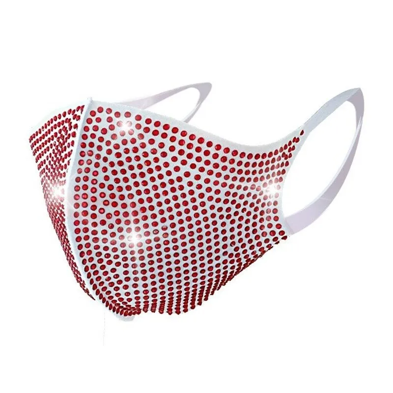 Nieuwe Flash Diamond Rhinestone Mask Fashionista Nightclub Party One Piece Diamond Masks