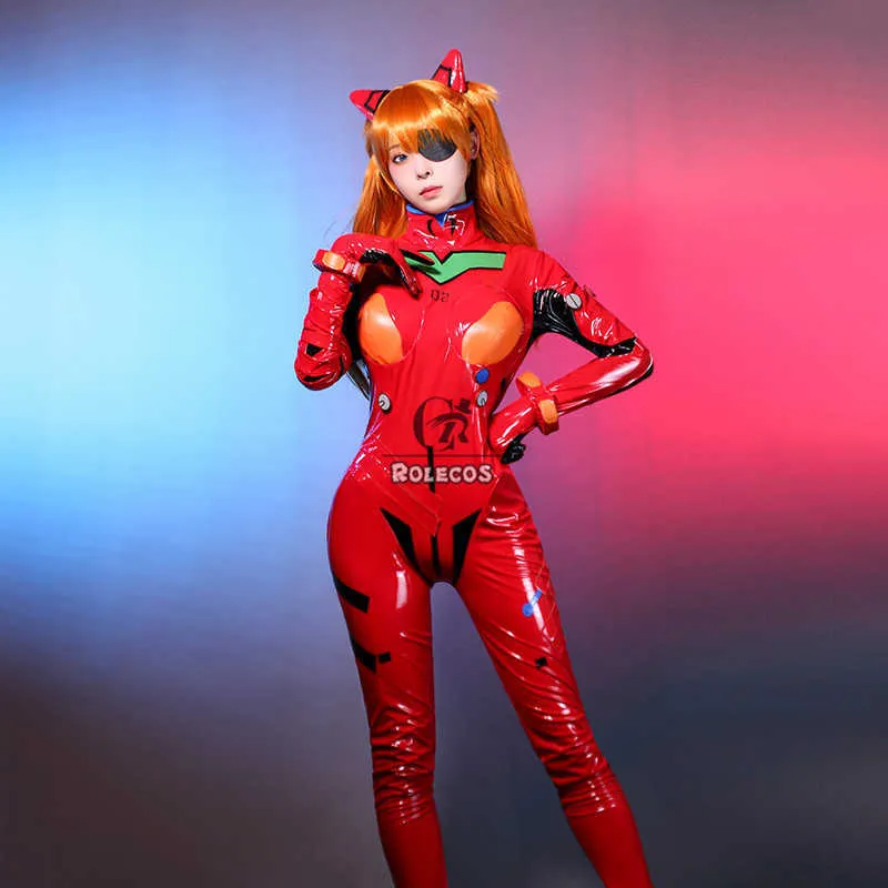 ROLECOS Womens Faux Leather EVA Asuka Langley Soryu From