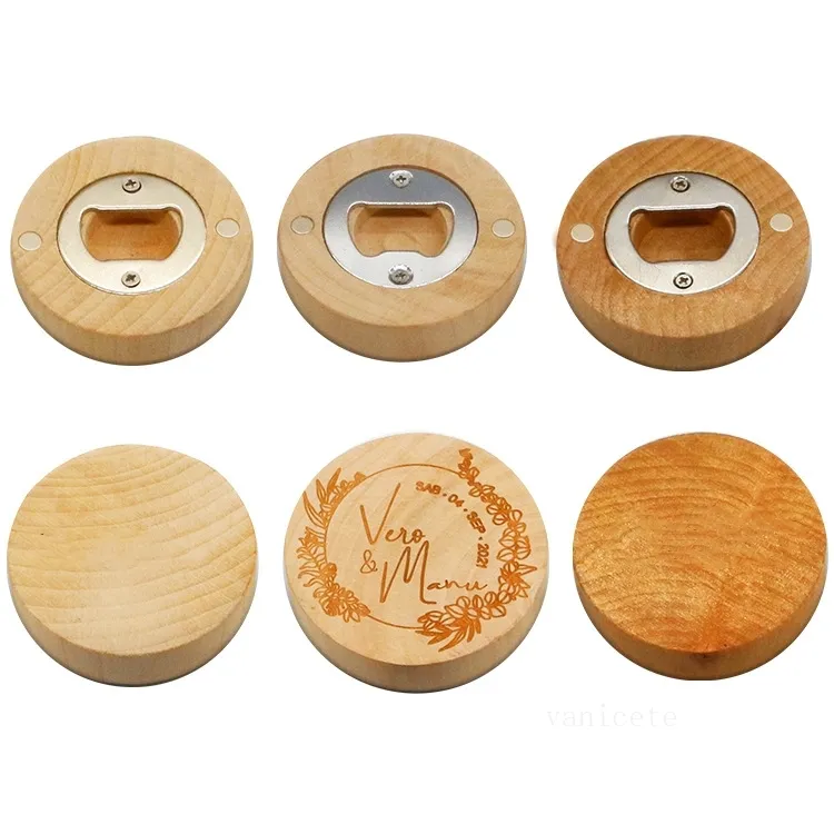 Creative solid wood refrigerator magnetic stick wooden bottle opener activity practical small gift ZC782