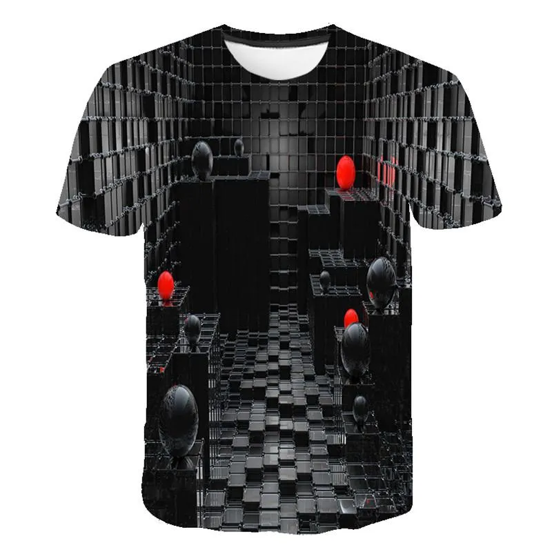 T-shirts pour hommes T-shirt d'image 3d de haute qualité, série noire imprimé décontracté 6xl grand style en été 2021