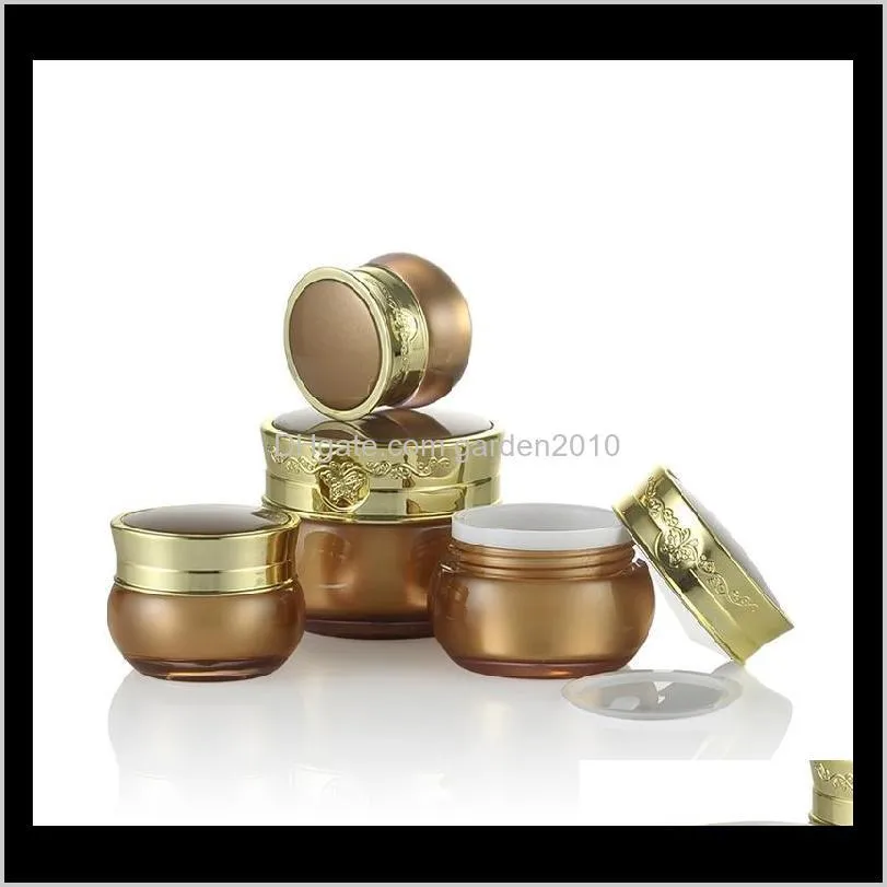 10g/15g/30g/50g cosmetic empty jar pot eyeshadow makeup face cream container bottle fashion design golden capacity