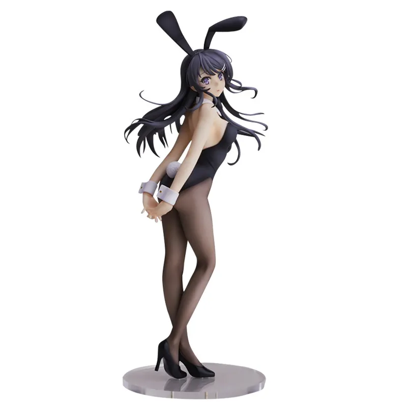 Aniplex Rascal Not Dream of Anime Sexy Girls Bunny Girls Senpai Sakurajima Mai 26cm PVC Action Figure Collection Model Doll X0503