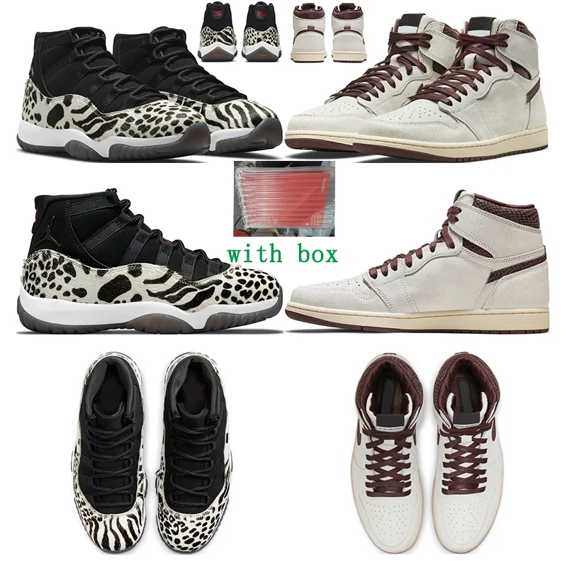 Topkwaliteit Hoge OG Basketbalschoenen 1S 11S Mannen Dames Trainers A MA Maniére Bourgondië Crush Animal Instinct Mens Dames 1 11 Sports Sneakers Outdoor