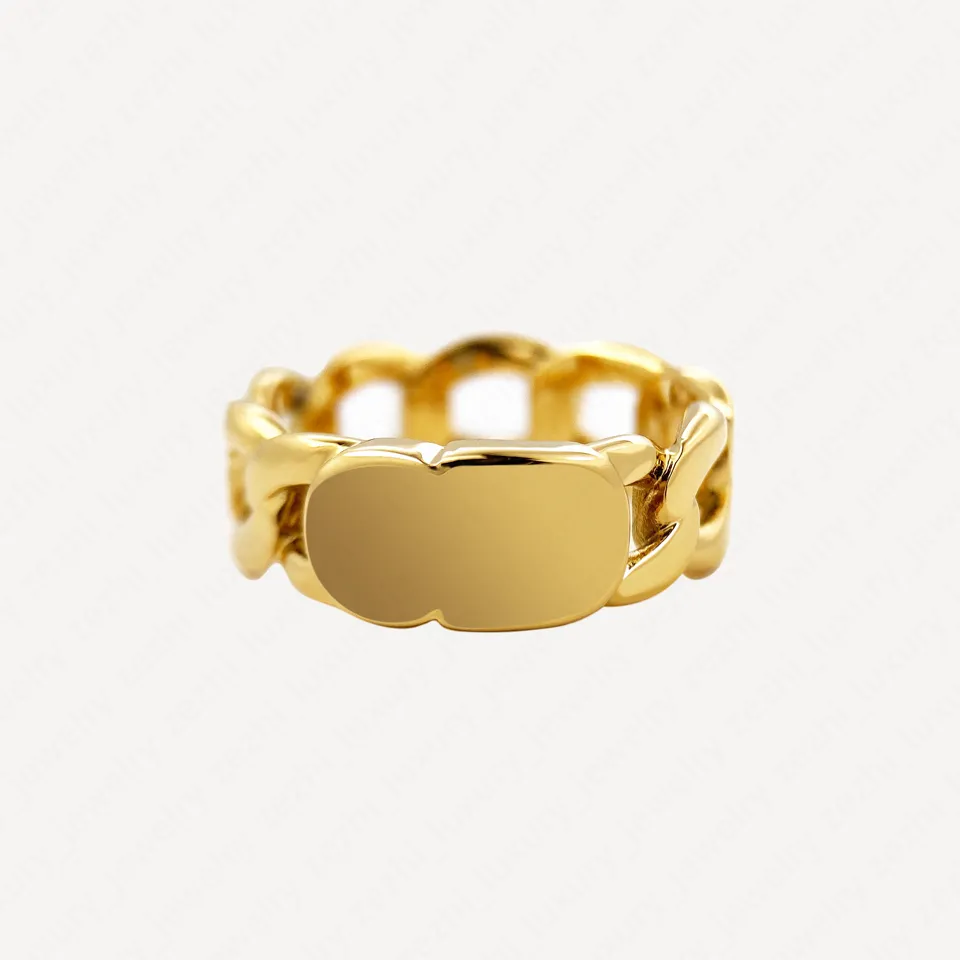 Simple Personality Charm Пара Ring Fashion Fashion Gold Letter Band Rings Bague для любителей свадьбы Lady Women Pireders Engagemen228b