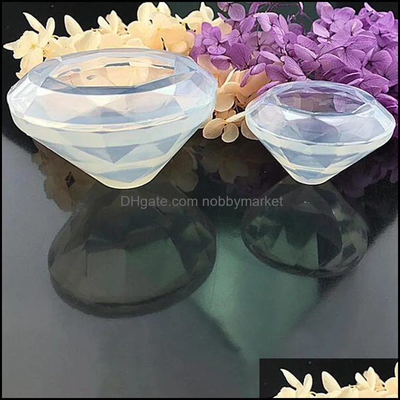 4Pc Diamond Transparent Dried Flower Decorative Uv Resin Liquid Silicone Molds For Making Jewelry Handcraft Pendant Tools