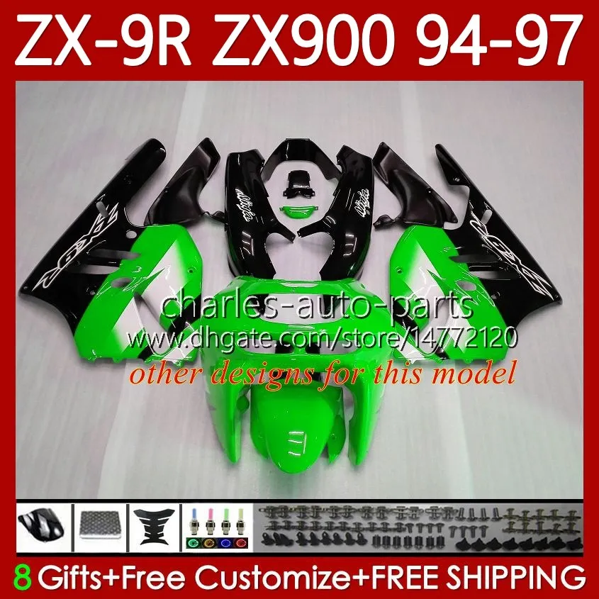 Kawasaki Ninja ZX-9R ZX900 ZX 9R 9 R 900 CC900 ZX 9R 9 R 900 CC 1994-1997 Blue Black Bodys 100no.20 ZX9 R 900CC ZX-900 ZX9R 94 95 96 97 ZX900C 1994 1995 1996 1996 1997