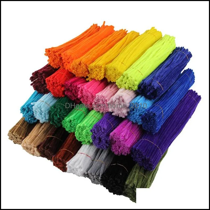 30cm Kids Plush Educational Colorful Pipe Cleaner Toys Glitter Chenille Stems Pipe Cleaner Handmade DIY Craft Supplies