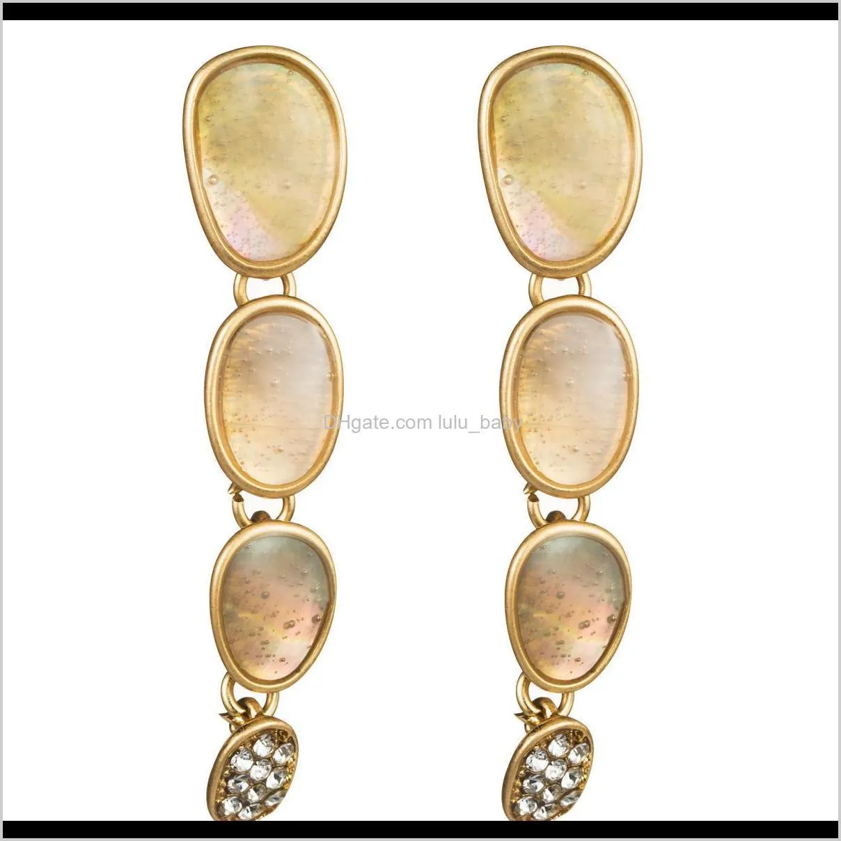 earrings fashionable multi-layer geometric alloy dripping oil diamond rhinestone earrings female temperament cold wind