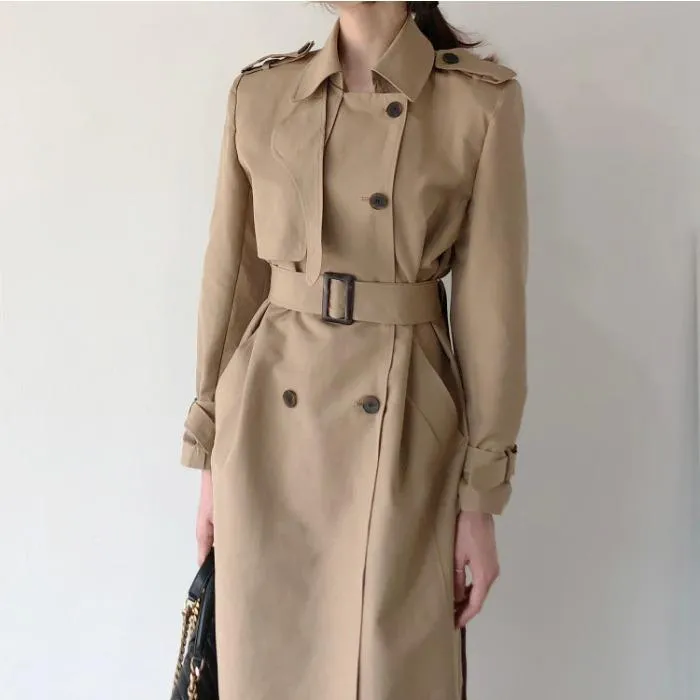 Capas de zanja para mujeres Py1129 2021 Primavera Otoño Invierno Mujeres Fashion Casual Ladies Oso Nice Chaqueta Mujer Femenina Ol Trenchcoat Mujeres