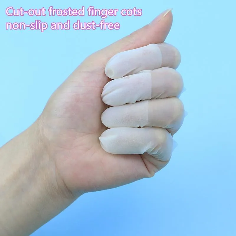 Disposable Gloves Incision Frosted Finger Cots Non-slip Dust-free Protective Guanti Lattice Latex Eldiven Eekawiczki