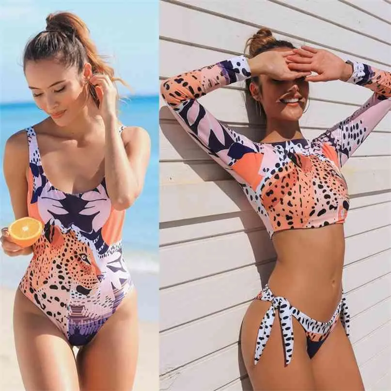 Sexy badmode vrouwen luipaard badpak badpak retro vintage strand slijtage surfen zwemmen bodysuit bikini mei 210625