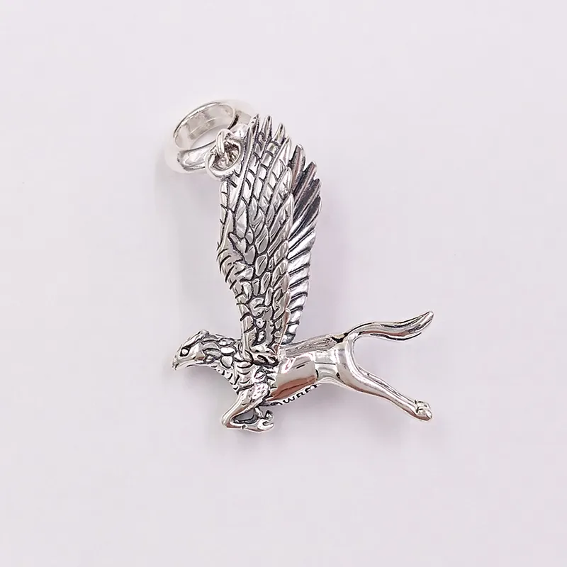Hot charms hippie jewelry making Hary Poter Buckbeak 925 Sterling silver couples bracelets by carved for women men sets bangle pendant birthday gift WB0094-SC