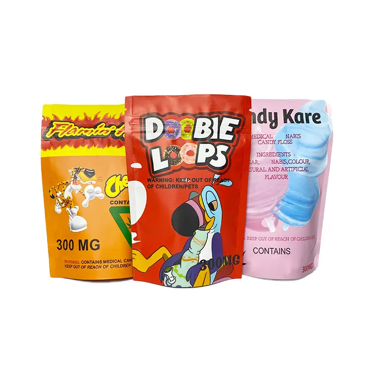 Froot Loops Cheetos Flamin Hot Kandy Kare 300 Mg Snack Mylar Bags Matte Film Edible Packaging