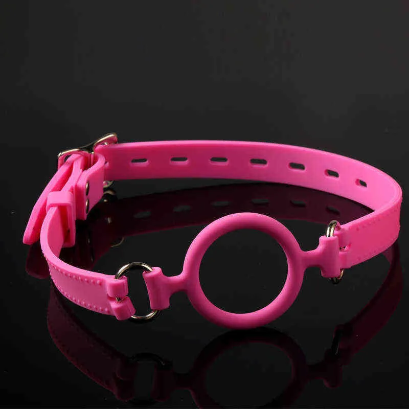 NXY Sex Dorosłych Zabawki Najnowszy Różowy Silikonowy Otwarty Usta Gag Ring Gags BDSM Fetish Przytrzymywania Gry Zabawki Dla Pary Zabawki1216