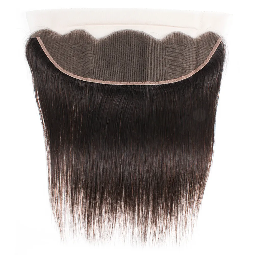 13x4 Human Hair Lace frontale rechte lichaamswardgolf diepgolf oor tot oor kan kantelen onderdeel natuurlijke kleur Braziliaans maagdelijk haar met Zwitsers kant 150% dichtheid 10-18inch