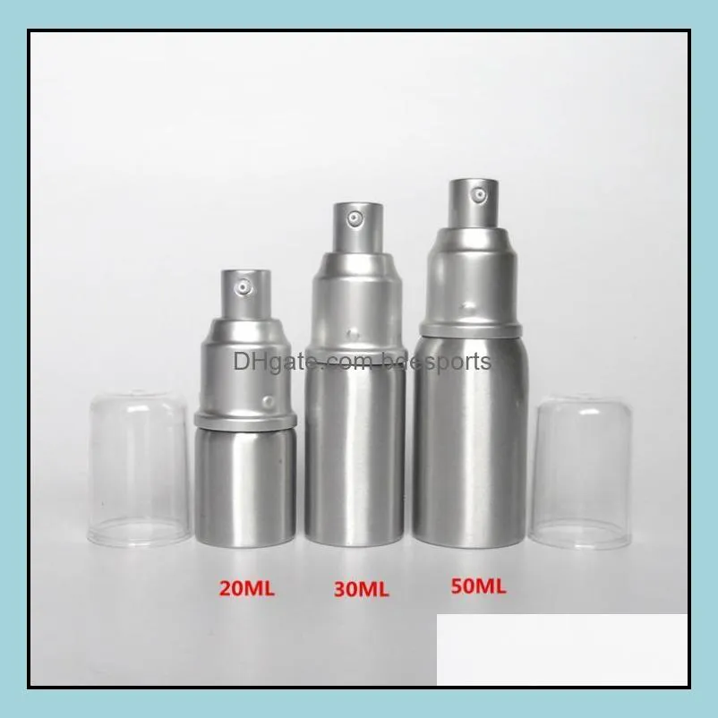 Storage Bottles & Jars 20ml 30ml 50ml Aluminum Empty Refillable Airless Lotion Treatment Pump Cosmetic Dispensing Lotions, Liquid Bottle