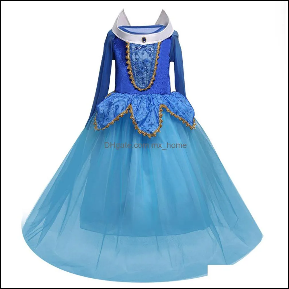 kids clothes girls Mesh lace evening dress children Net yarn princess Dresses summer Boutique fashion baby Clothing 17 styles Halloween Cosplay Costume
