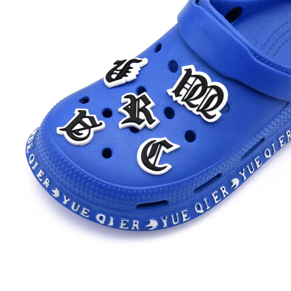 DIY Black And White Slipper Charms With Iconic Letters Lovely Hole