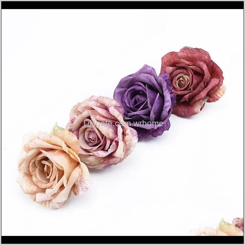 50/100Pcs Artificial flower silk roses wedding flower Scrapbooking wall Home party decor accessories Christmas tree Crafts cheap1