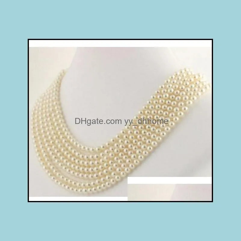 Beaded Necklaces & Pendants Jewelry 8-9Mm Natural South Seas White Pearl Necklace 72 Inch 14K Gold Clasp Drop Delivery 2021 Nuzgk