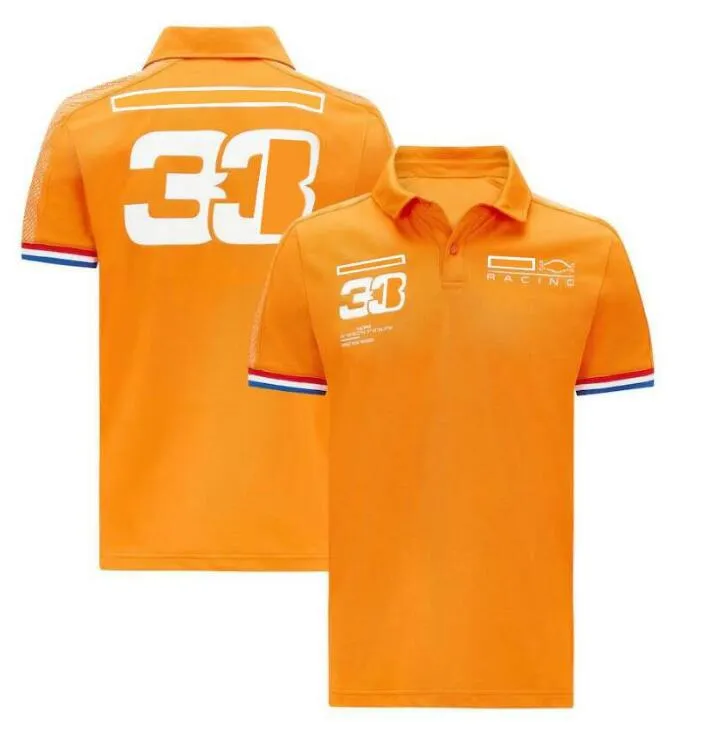 F1 Racing Team Co-branded Camisa Polo Manga Curta Poliéster Secagem Rápida Lapela T-shirt Personalizável Mm1s