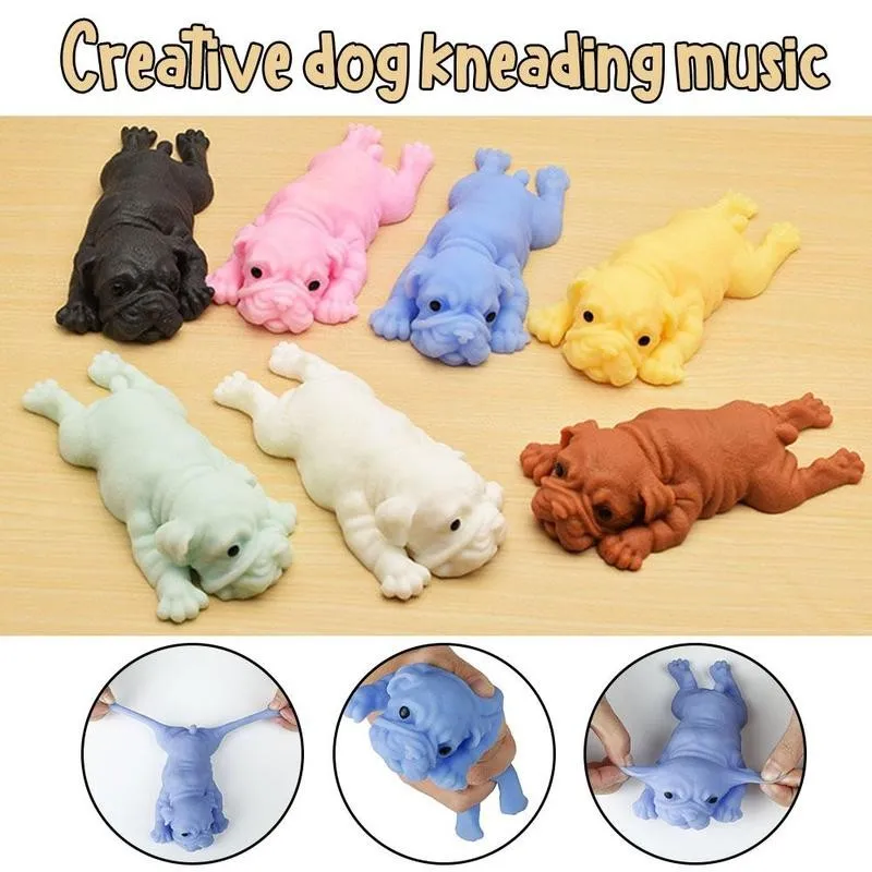 Slow Rebound Squishy Toys Lying Dog Kneading Le Tuba Sha PI Dogs TPR