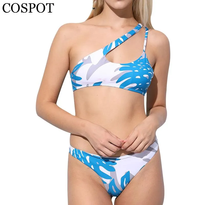 Moda de banho feminina Cospot Bikinis 2021 Mujer Two peças Meninas de nadar na praia para impressão Sexy Bikini Set Maillot de Bain