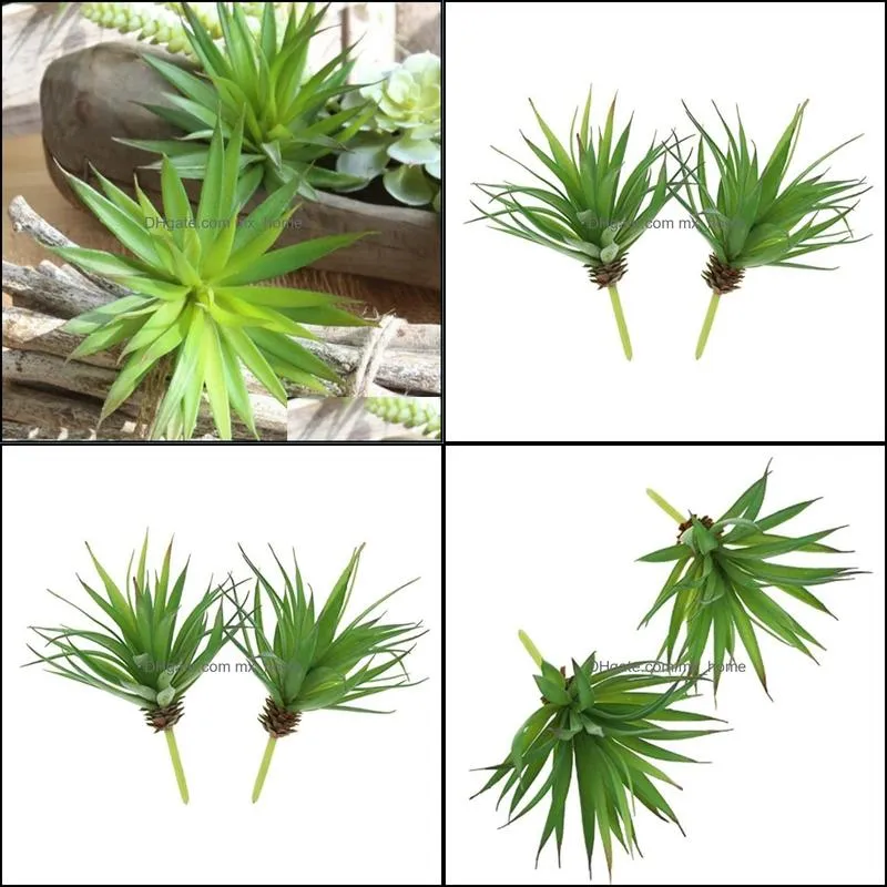 New-2PC Simulation Artificial Succulent Greenhouse Plants Are Suitable for Home Garden Decoration, Green