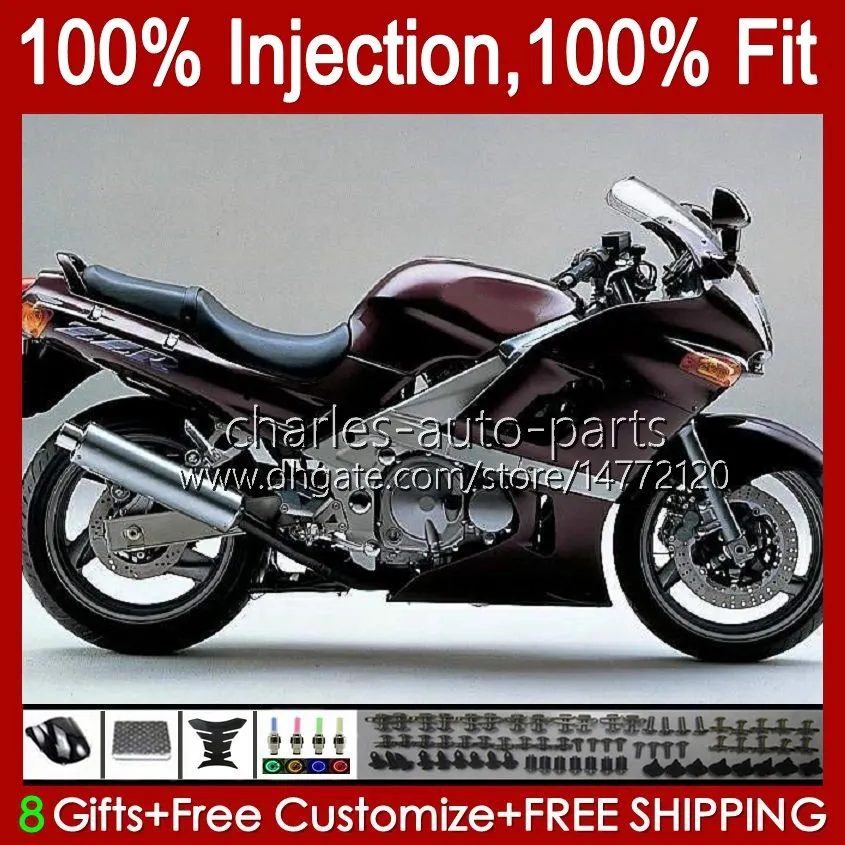 Einspritzverkleidungen für KAWASAKI NINJA ZZR-400 ZZR-600 weinrot ZZR400 93 94 95 96 97 98 99 00 84HC.20 ZZR600 ZZR 600 400 2001 2002 2003 2004 2005 2006 2007 OEM-Karosseriesatz