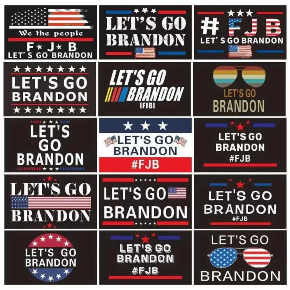 US Stock DHL NEW LET GO BRANDON TRUMP Election Flag Double -Side Progressial Flags 150x90cm بالجملة