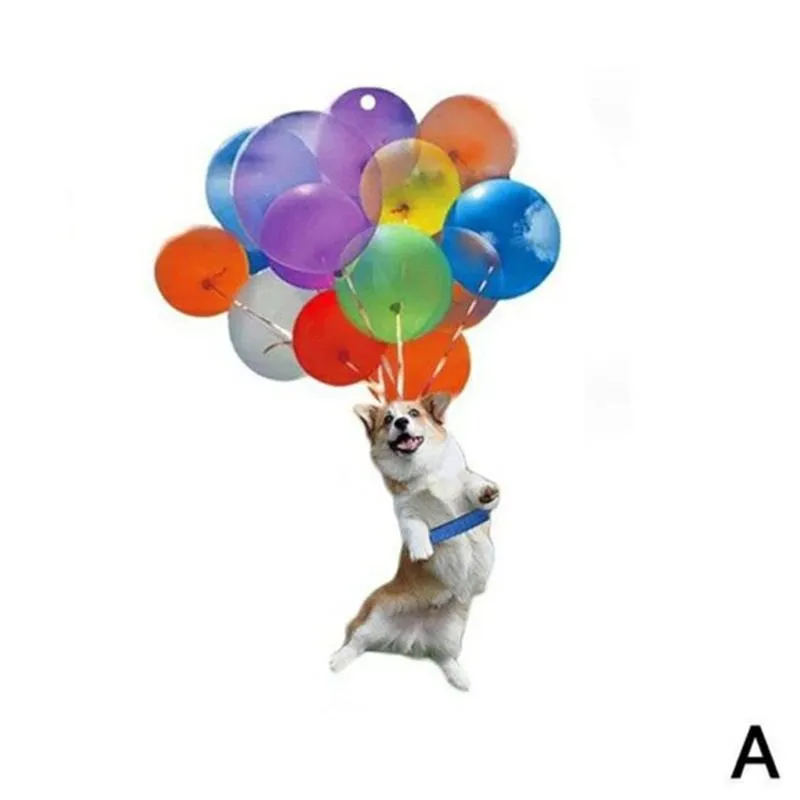 Interior Decorations Dog Hanging Ornament With Colorful Balloon Car Decor Lightweight Flying