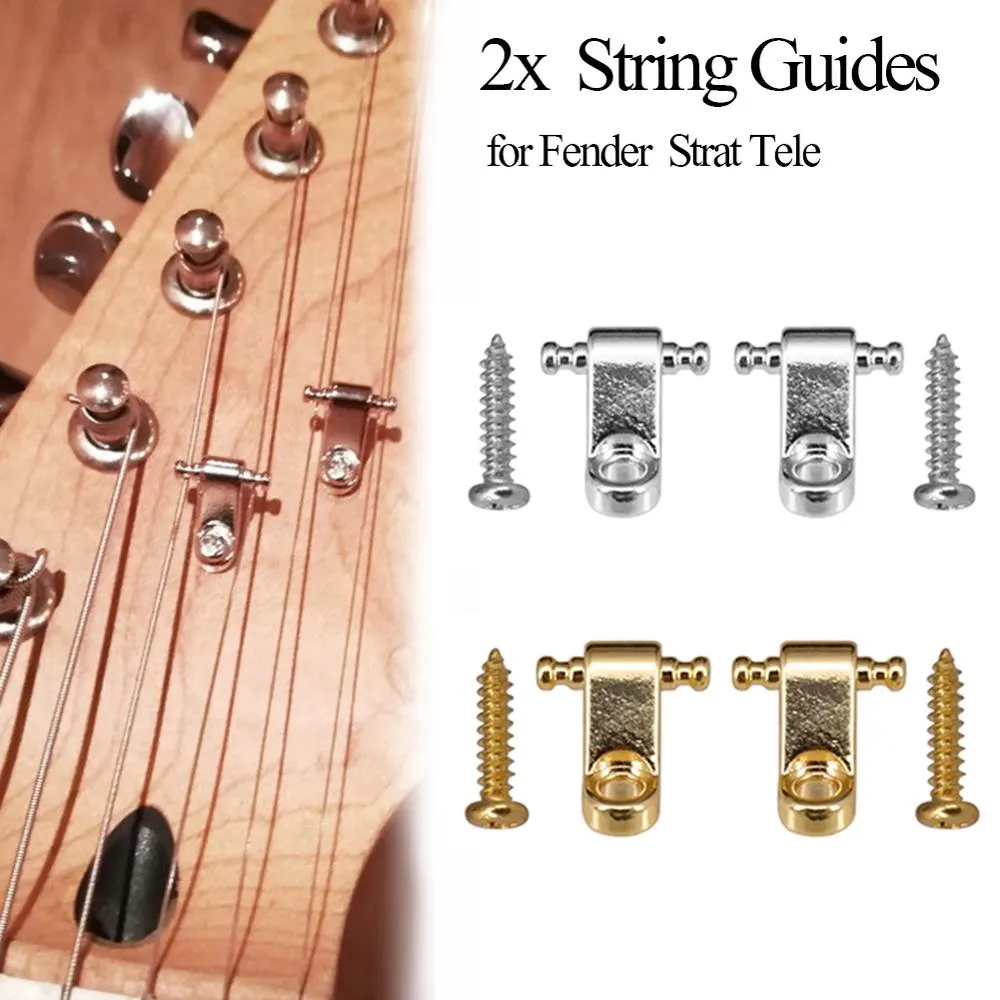 Ensemble de 2 guides de retenue de rouleau d'arbres de cordes de guitare électrique pour American Strat Tele ST TL