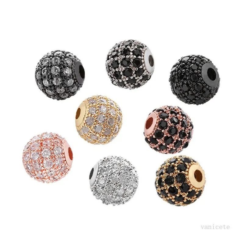 Perle d'azorite de 8 mm Ornement de bricolage Micro diamant serti de perles rondes à la main Ornements de perles à la main au design élégant Arts fins et peu coûteux T9I001274