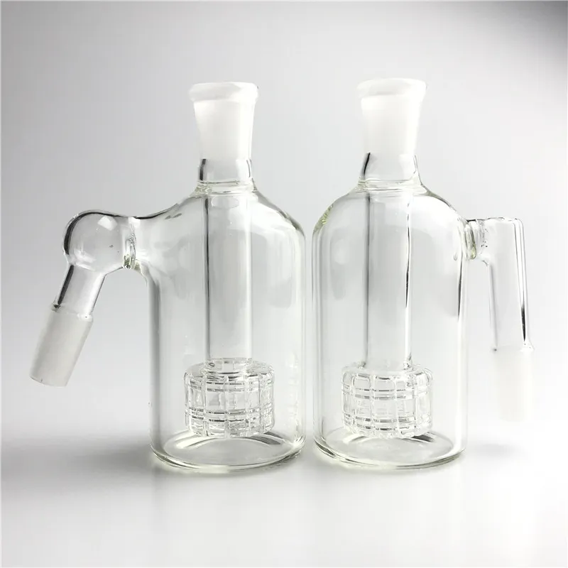 4,5-Zoll-Aschefänger aus Glas mit 14 mm 45/90-Grad-Hookah-dickem Pyrex-klarem Mini-Bong-Aschefänger, berauschenden Bongs-Rauchpfeifen