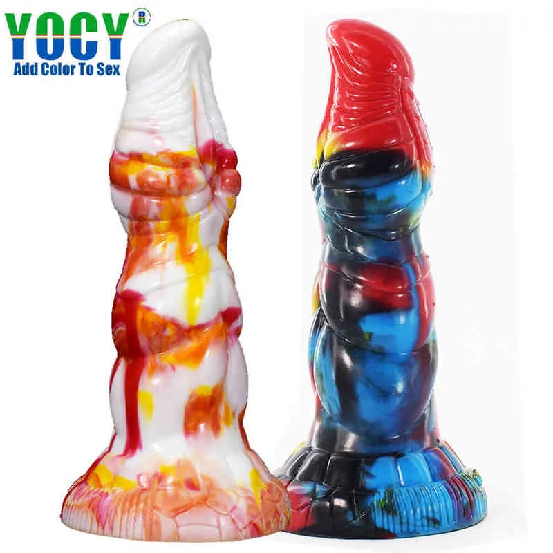 Nxy Dildos Anal Toys Yocy 232 Красочная Специальная Форма Специальная Форма Плажка Жидкая Силикагель Симулятор Симуляции Пенис Искусственный Взрослый Мастурбация Устройство Веселье Продукты 0225