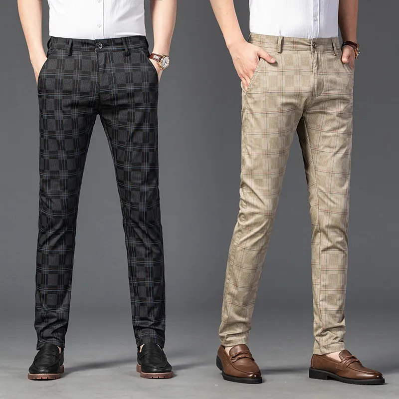 Moda prosta odzież uliczna ubranie 7 kolor męskie proste szczupłe spodnie spodni