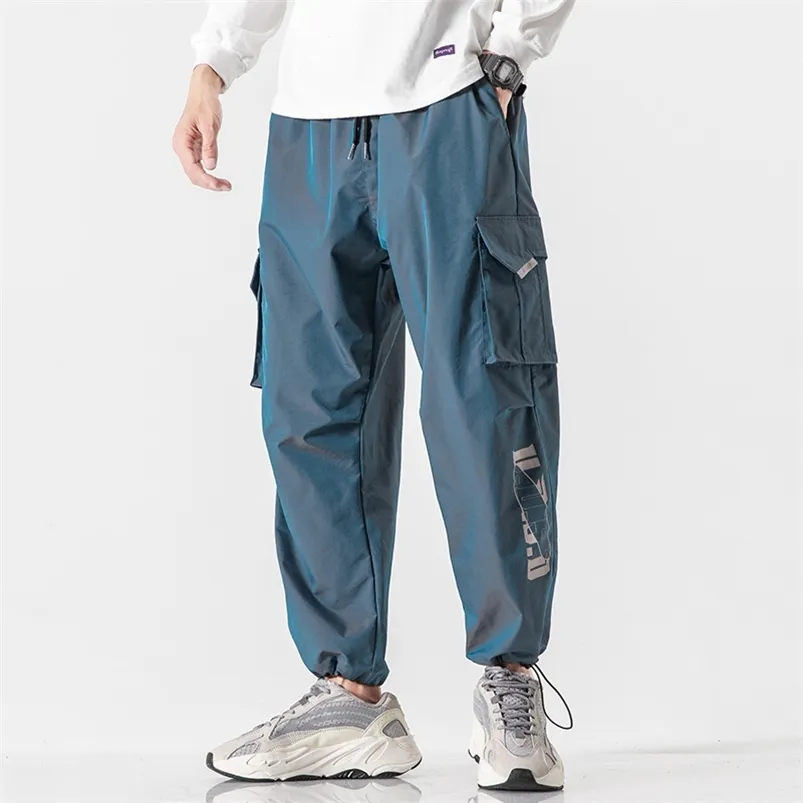 Spring Fashion Streetwear Mens Joggers Pantaloni sportivi larghi Pantaloni hip-hop casual alla caviglia 210715