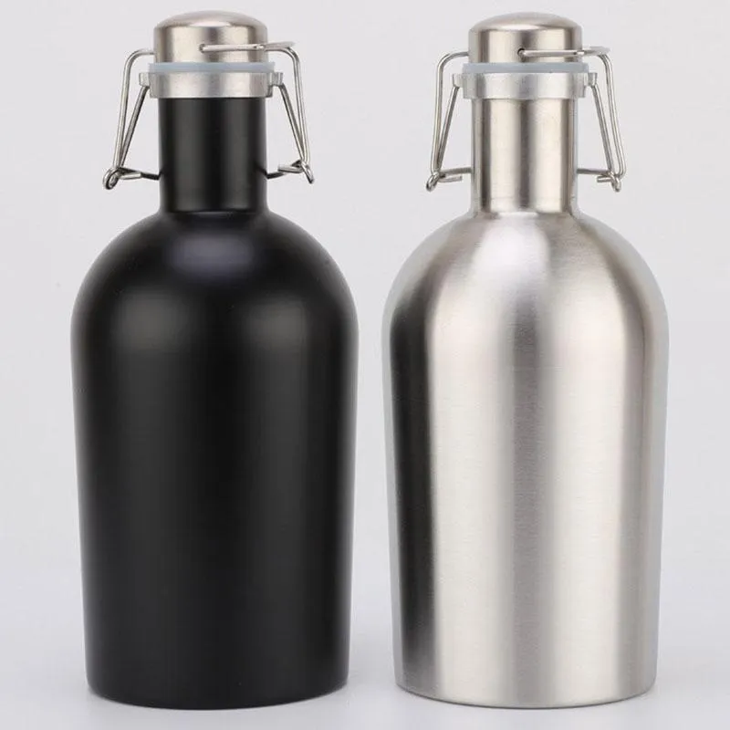 Höftflaskor Creative 64oz BPA Gratis 304 Rostfritt stål Whisky Flagon Portable Alcohol Wine Bottle Flask Drinkware