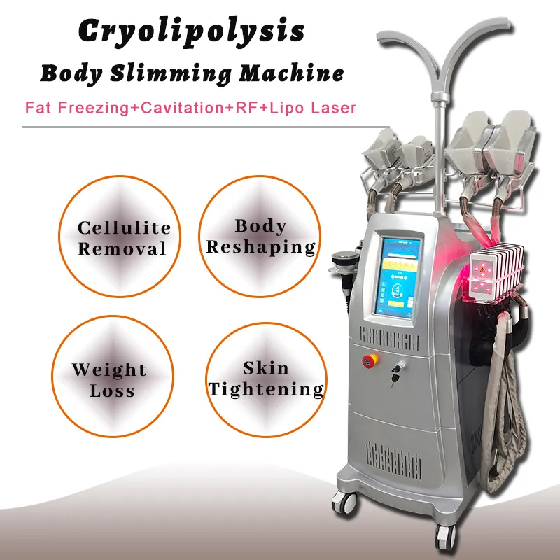 Cryolipolysis Fat Freezing Body Shaping Machine 40k Ultrasonic Cavitation Cellulite Reduction Rf Skin Tightening