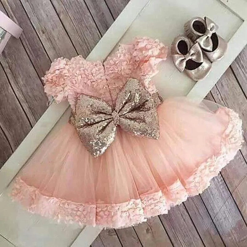 Girl's jurken zomerjurk voor meisje baby doopjurk eerste 1e verjaardag feest kleding peuter kleren babyvestidos