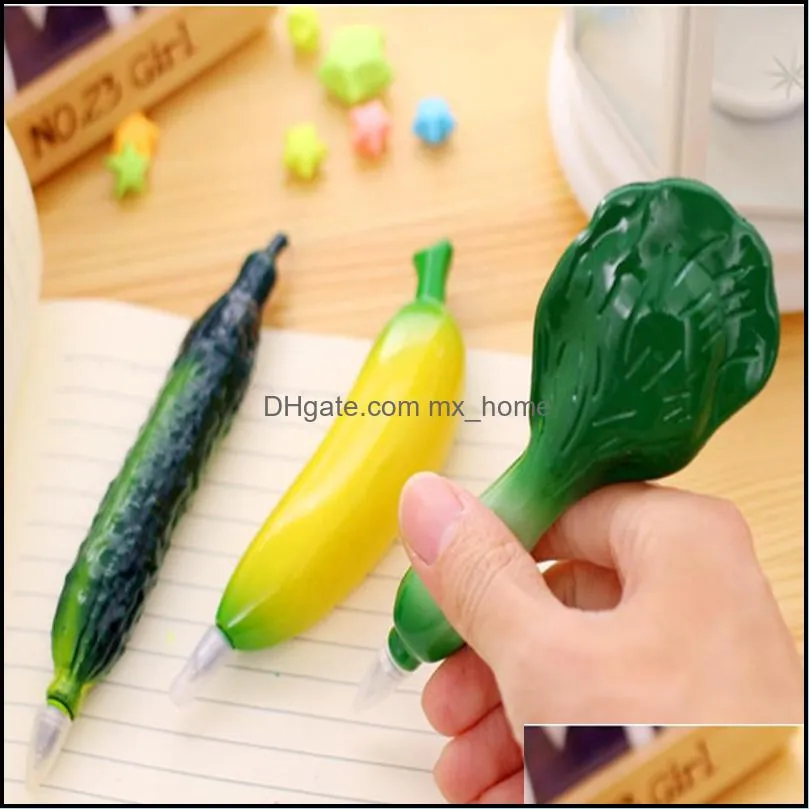 Wholesale Vegetable Fruit Ballpoint Pens Creative Cartoon gel Ballpoint Pen 16 Style