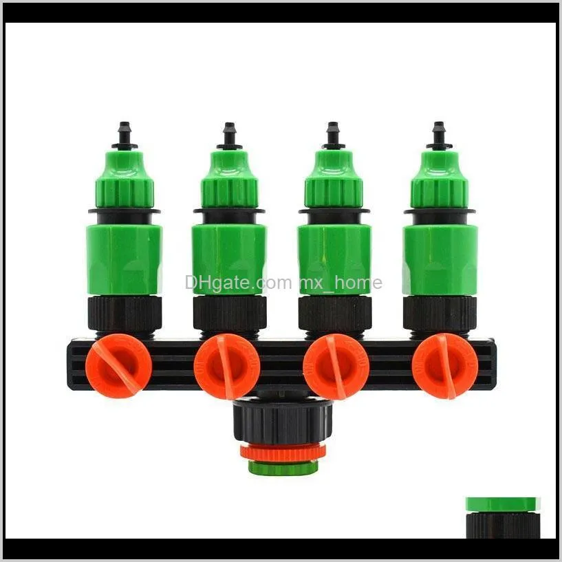 4/7 8/11 hose garden tap water splitter 4 way tap splitter hose 1/4 or 3/8 fittings pipe connector irrigation 1set