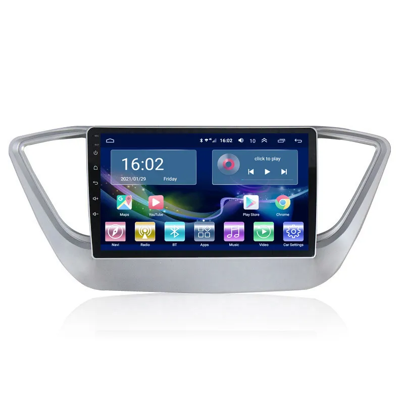 Hyundai Verna Solaris 2013-2018マルチメディアプレーヤーオーディオ32GのためのAndroid 10 CARビデオラジオ