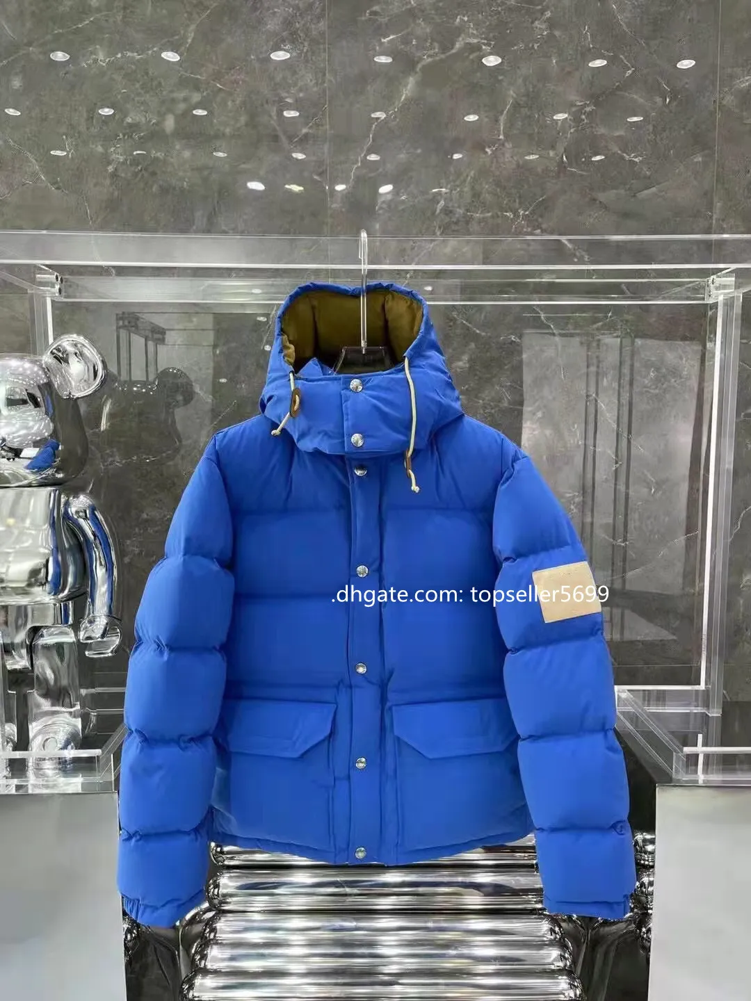 2022 Winter Nieuw down jas voor mannen en vrouwenliefhebbers Dikke Warm Solid Color Fashion Trend Hooded Jacket