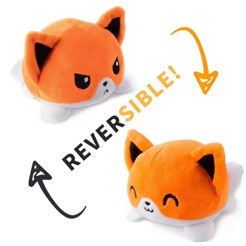 Cute Double Sided Cat Gato Kawaii Cat Plush Perfect Gift For Kids